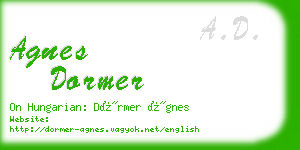 agnes dormer business card